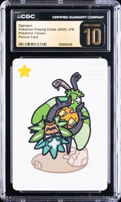 2025 POKEMON PLAYING CARDS JPN OGERPON CGC 10 PRISTINE - Image 1