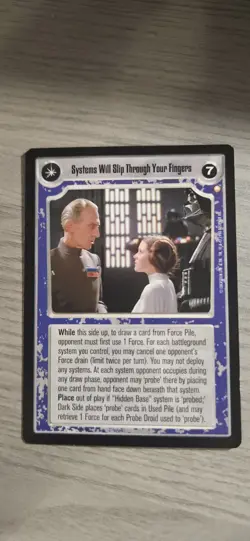 Star Wars CCG Hidden Base/Systems Will Slip Special Edition R Card Decipher BB - Image 2