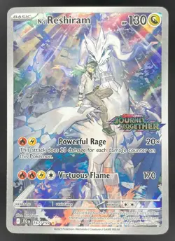 2025 Pokemon Journey Together Promo Cards #167/159 N's Reshiram - Image 1