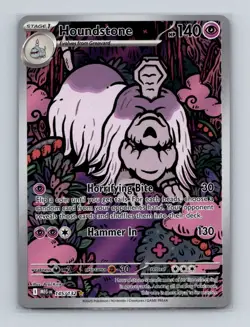 Houndstone 145 2025 Pokemon Mega Evolution Illustration Rare Card NM+ (a) - Image 1