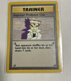 Pokemon Card - Imposter Professor Oak Base Set 2 102/130 Rare - Image 1