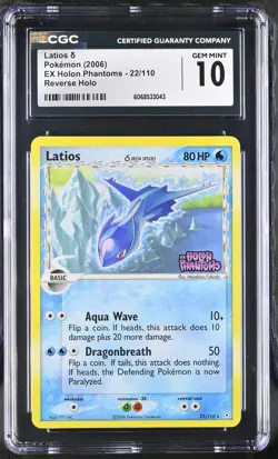 CGC 10 Latios EX Holon Phantoms 22/110 Reverse Holo Stamped Pokemon Card - Image 1
