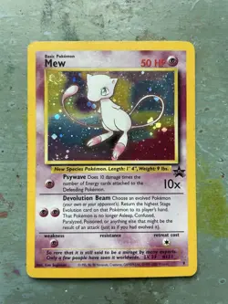 Mew Pokemon Card - #9 WOTC Black Star Promo Rare Holo - Image 1