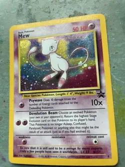 Mew Pokemon Card - #9 WOTC Black Star Promo Rare Holo - Image 2
