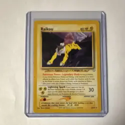 Pokemon TCG Raikou 60 HP Rare Neo Revelation 23/64 English 2001 Card Stock - Image 1