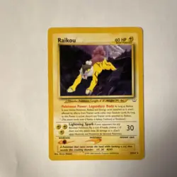 Pokemon TCG Raikou 60 HP Rare Neo Revelation 23/64 English 2001 Card Stock - Image 2