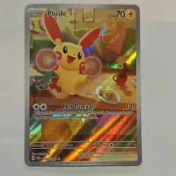Pokemon Plusle Illustration Rare 193/182 SV04 Paradox Rift Holo Card - Image 1