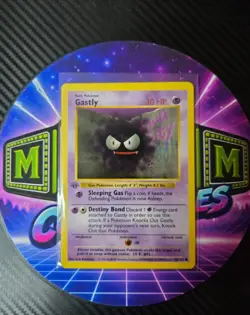 Pokemon Card Gastly 50/102 - 1st Edition Base Set Shadowless 1999 - Image 1