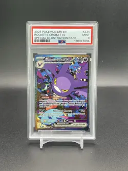 Team Rocket's Crobat EX 234/182 SIR Destined Rivals Pokemon PSA 9 Mint Card - Image 1