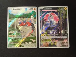 Pokemon PROMO S&V ETB Promos Miraidon 13 & Koraidon 14 Card Set - Image 1