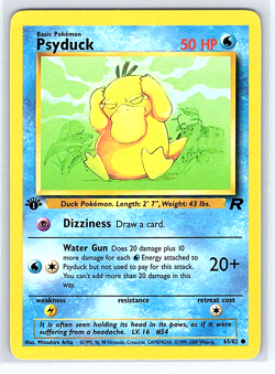 Psyduck [1st Edition] 65/82 Team Rocket NM/LP Pokemon Card - Image 1