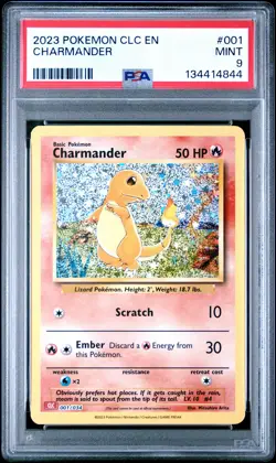 2023 POKEMON CLC TRADING CARD GAME CLASSIC #001 CHARMANDER PSA 9 - Image 1