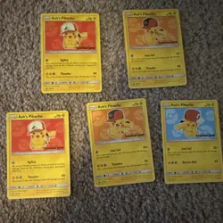 Pokemon Ash's Pikachu Movie Promo Card Lot - 5 Cards, I Choose You! Set, 2017 - Image 1