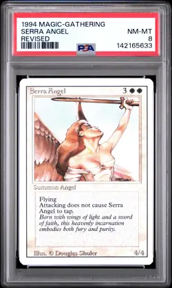 MTG - Serra Angel - Revised Edition Magic - Graded PSA 8 - Image 1