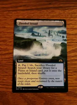MTG Magic the Gathering Flooded Strand Modern Horizons 3 Extended Art NM/Mint - Image 1