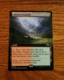 MTG Modern Horizons 3 Wooded Foothills Extended Art M/NM - Image 1