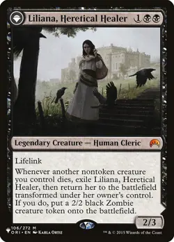 MTG Liliana, Heretical Healer // Liliana, Defiant Necromancer ** The List ** En - Image 1