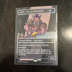 MTG x TMNT - Bebop, Skull & Crossbones Surge Foil pixel art - Image 1