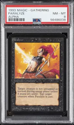 1993 MAGIC THE GATHERING LIMITED EDITION ALPHA PARALYZE PSA 8 - Image 1