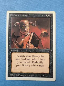 MTG Revised Edition, Demonic Tutor! 1994 Vintage Magic! - Image 1