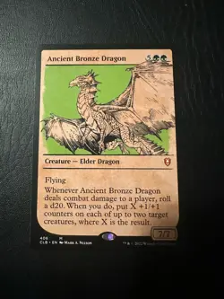 NM Showcase Ancient Bronze Dragon, MTG, Baldur's Gate, Magic the Gathering, 406 - Image 1