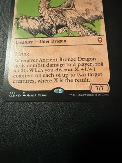 NM Showcase Ancient Bronze Dragon, MTG, Baldur's Gate, Magic the Gathering, 406 - Image 2