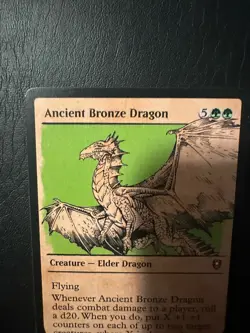 NM Showcase Ancient Bronze Dragon, MTG, Baldur's Gate, Magic the Gathering, 406 - Image 3