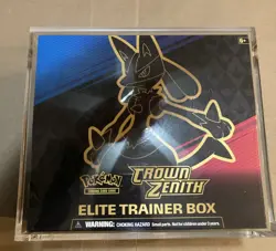 Pokemon Crown Zenith Elite Trainer Box W Display Factory Sealed Damage See Photo - Image 1