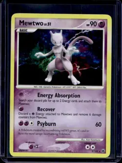 2008 Pokemon Diamond & Pearl Majestic Dawn Mewtwo Holo #9/100 - Image 1