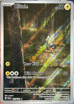 Blitzle Illustration Rare Holo - 195/182 - Paradox Rift Pokemon 2023 - Image 1