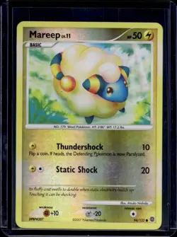2007 Pokemon Diamond & Pearl Secret Wonders Mareep Reverse Holo #94/132 - Image 1