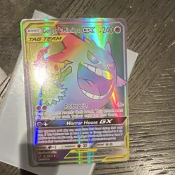 Pokemon Gengar & Mimikyu GX Secret Rare TAG TEAM Holo 240 HP SM Team Up 186/181 - Image 1