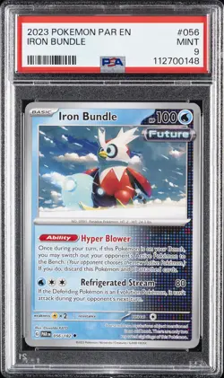 2023 POKEMON PAR EN-PARADOX RIFT #056 IRON BUNDLE PSA 9 - Image 1