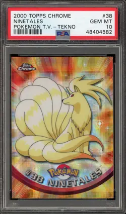 Pokemon Topps Chrome Ninetales Tekno #38 PSA 10 Gem Mint - Image 1