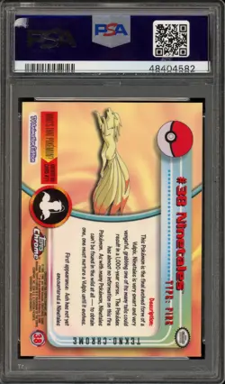 Pokemon Topps Chrome Ninetales Tekno #38 PSA 10 Gem Mint - Image 2