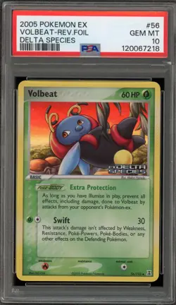 Pokemon Volbeat EX Delta Species Reverse Holo #56 PSA 10 Gem Mint - Image 1