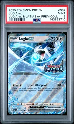 2025 POKEMON PRE EN-PRISMATIC EVOLUTIONS #082 LUGIA EX PSA 9 - Image 1