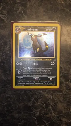 Neo Genesis Umbreon 13/75 Holo Rare! Mp-Lp Pokemon Card 🌑🌑🌑🌑✨🔥 Cool Card! - Image 1