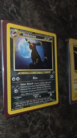 Neo Genesis Umbreon 13/75 Holo Rare! Mp-Lp Pokemon Card 🌑🌑🌑🌑✨🔥 Cool Card! - Image 3