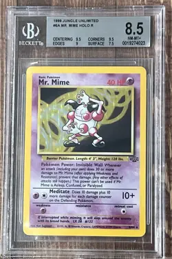 1999 Pokemon Jungle Unlimited #6A/64 Mr.Mime BGS 8.5 NM-MT+ - Image 1