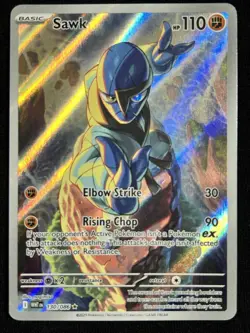 Sawk 130/086 Illustration Rare – White Flare SV – Pokemon TCG - NM - Image 1