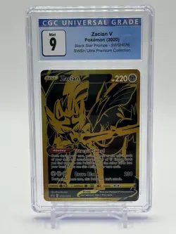 2020 Pokemon SWSH Ultra Premium Black Star Promo Zacian V CGC MINT 9￼ - Image 1
