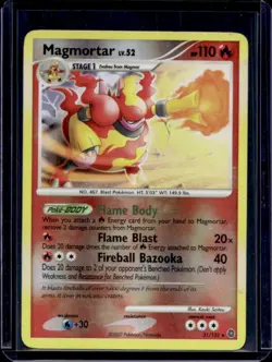 2007 Pokemon Diamond & Pearl Secret Wonders Magmortar Reverse Holo #31/132 - Image 1