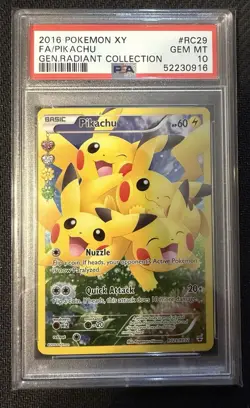 2016 Pokemon Pikachu RC29/RC32 Generations Radiant Collection Holo PSA 10 - Image 1