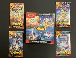 Pokemon Surging Sparks Factory Sealed Booster Bundle Box & 4 Art Booster Packs - Image 1