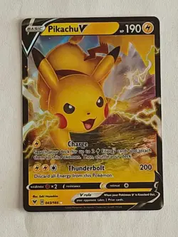 Pokemon TCG Pikachu V 043/185 Swsh04: Vivid Voltage Holo Lightly Played - Image 1