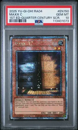 Yugioh! TCG Maxx C RA04-EN150 Quarter Century Secret Rare PSA GEM MINT 10 ✨ - Image 1