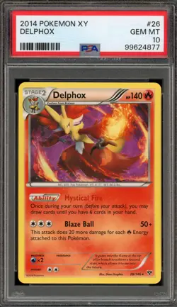 Pokemon Delphox XY NON Holo Rare #26 PSA 10 Gem Mint - Image 1
