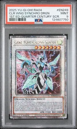 Clear Wing Synchro Dragon RA04-EN249 1st Edition QCSR Yugioh PSA 9 - Image 1