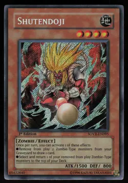 Shutendoji SOVR-EN095 Secret Rare 1st Edition Yu-Gi-Oh - Image 1